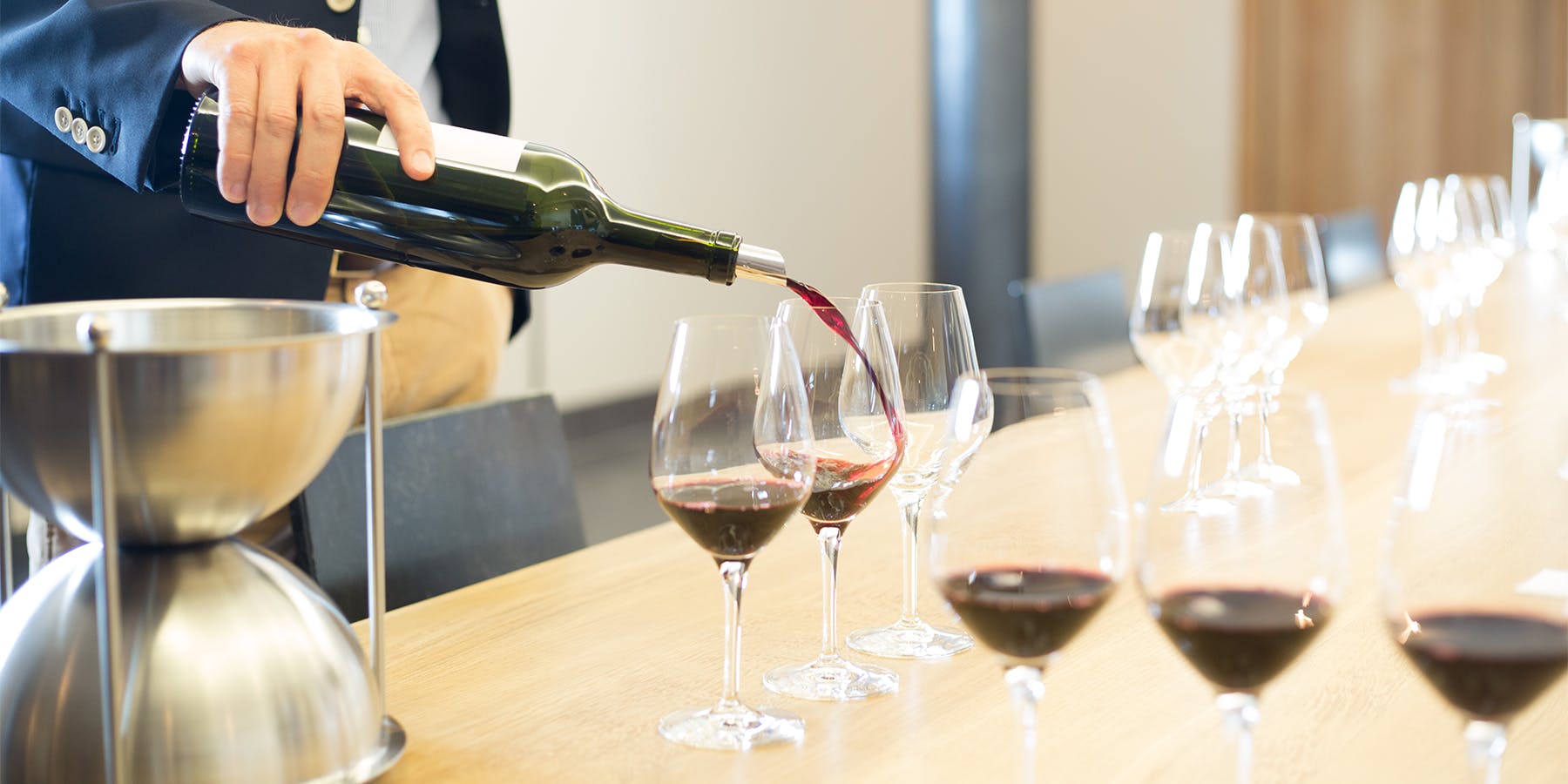 Bordeaux red wine tasting